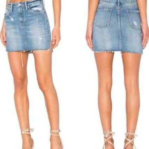 Lovers + Friends Elijah Denim Mini Skirt in Baxter Wash - Size 24